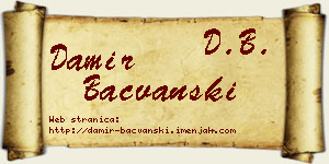 Damir Bačvanski vizit kartica